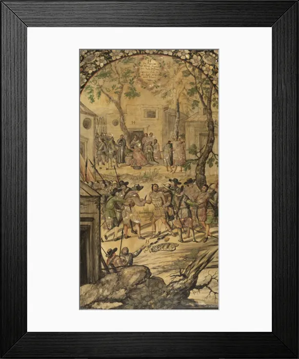 Framed Print : The Conquest of Mexico by Hernan Cortes Framed Print : The Conquest of Mexico by Hernan Cortes