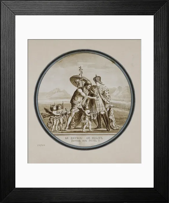 Framed Print : Initiation of Paul I into a Grand Master of the Maltese Order Framed Print : Initiation of Paul I into a Grand Master of the Maltese Order