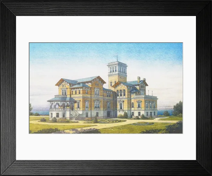 Framed Print : Lover dacha at the Alexandria Park in Peterhof Framed Print : Lover dacha at the Alexandria Park in Peterhof