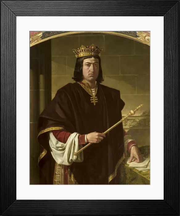 Framed Print : Portrait of King Ferdinand II of Aragon (1452-1516) Framed Print : Portrait of King Ferdinand II of Aragon (1452-1516)