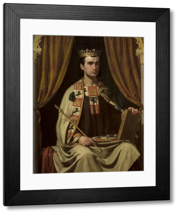 Framed Print : Portrait of Alfonso X (1221-1284), King of Castile, Leon and Galicia Framed Print : Portrait of Alfonso X (1221-1284), King of Castile, Leon and Galicia