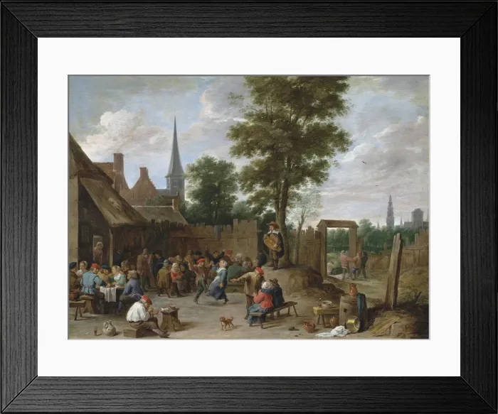 Framed Print : A village inn with peasants dancing and merry making to the music of a hurdy-gurdy Framed Print : A village inn with peasants dancing and merry making to the music of a hurdy-gurdy