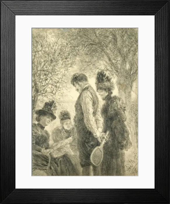 Framed Print : After a tennis match