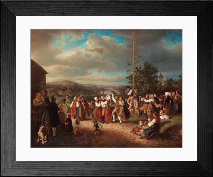 Framed Print : Midsummer dance in Rattvik