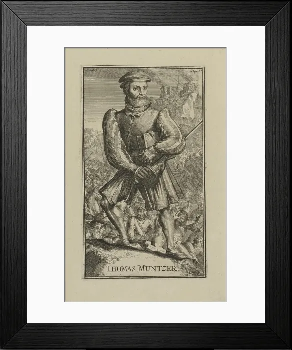 Framed Print : Portrait of Thomas Muntzer (c. 1489-1525) Framed Print : Portrait of Thomas Muntzer (c. 1489-1525)