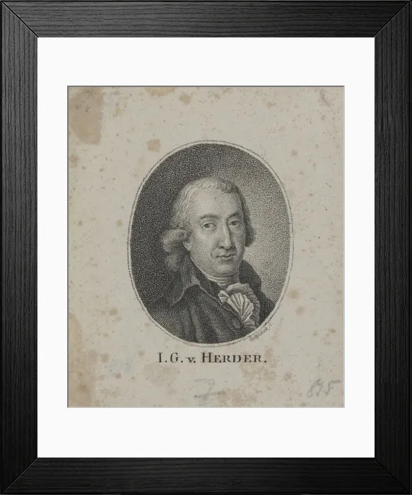 Framed Print : Portrait of Johann Gottfried von Herder (1744-1803) Framed Print : Portrait of Johann Gottfried von Herder (1744-1803)
