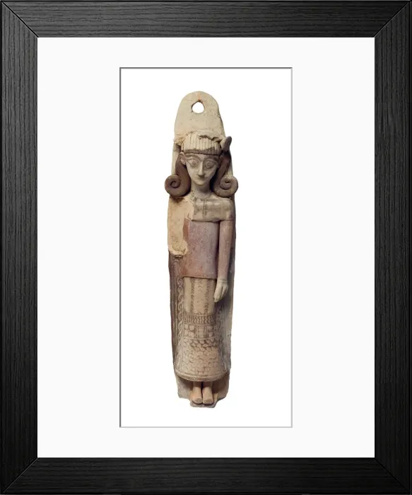 Framed Print : Hanging plate in the form of a goddess Framed Print : Hanging plate in the form of a goddess