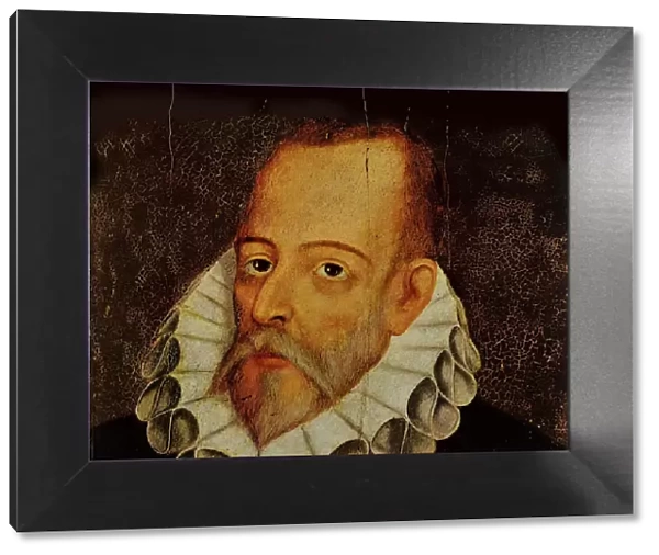 Portrait of Miguel de Cervantes Saavedra (1547-1615) Detail