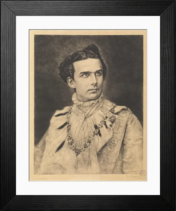 Framed Print : Portrait of Ludwig II of Bavaria (1845-1886) Framed Print : Portrait of Ludwig II of Bavaria (1845-1886)