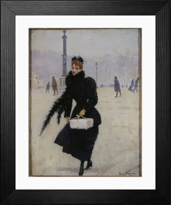 Framed Print : Parisian woman, Place de la Concorde Framed Print : Parisian woman, Place de la Concorde