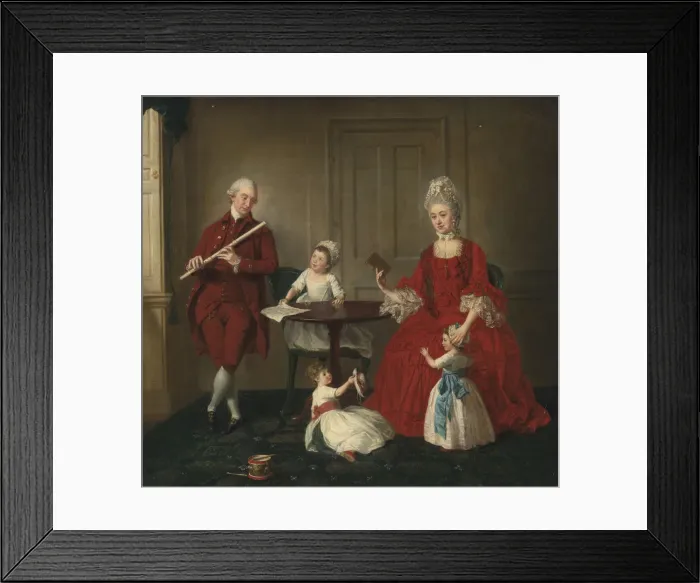 Framed Print : Portrait of Mr. And Mrs. James Blew And Their Three Children In An Elegant Interior Framed Print : Portrait of Mr. And Mrs. James Blew And Their Three Children In An Elegant Interior