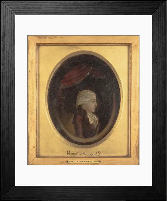Framed Print : Portrait of Wolfgang Amadeus Mozart at the age of 9 Framed Print : Portrait of Wolfgang Amadeus Mozart at the age of 9