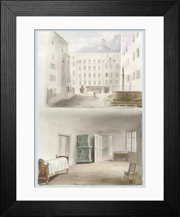 Framed Print : Two views of Mozarts Birthplace Framed Print : Two views of Mozarts Birthplace