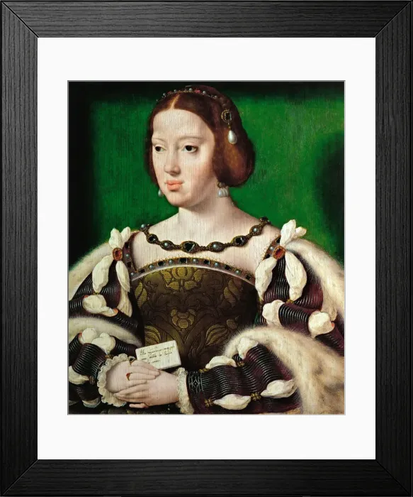 Framed Print : Portrait of Queen Eleanor of Austria (1498-1558) Framed Print : Portrait of Queen Eleanor of Austria (1498-1558)