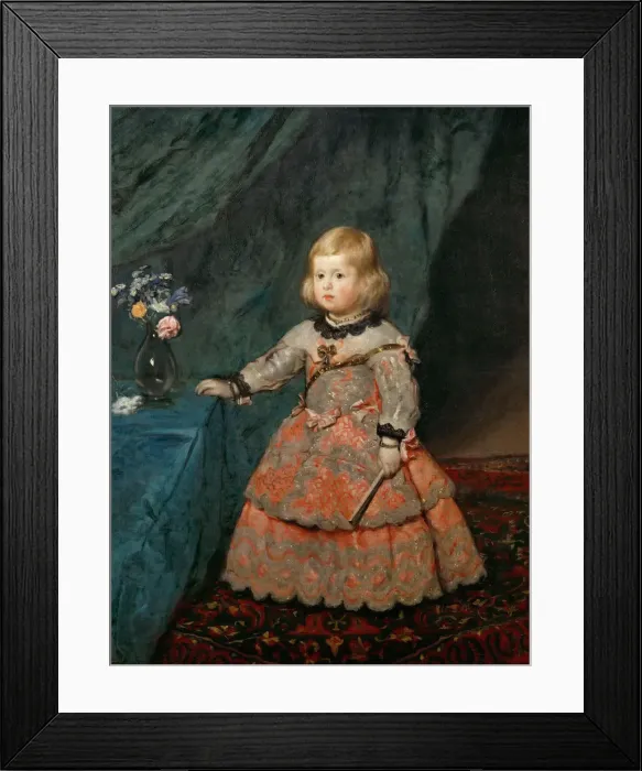 Framed Print : Portrait of the Infanta Margaret Theresa (1651-1673) in a pink Dress Framed Print : Portrait of the Infanta Margaret Theresa (1651-1673) in a pink Dress
