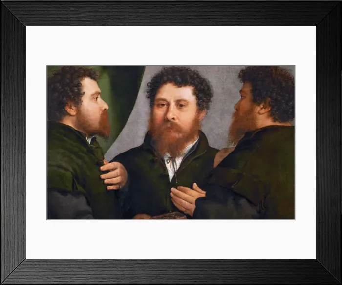 Framed Print : Portrait of a Goldsmith in Three Positions Framed Print : Portrait of a Goldsmith in Three Positions