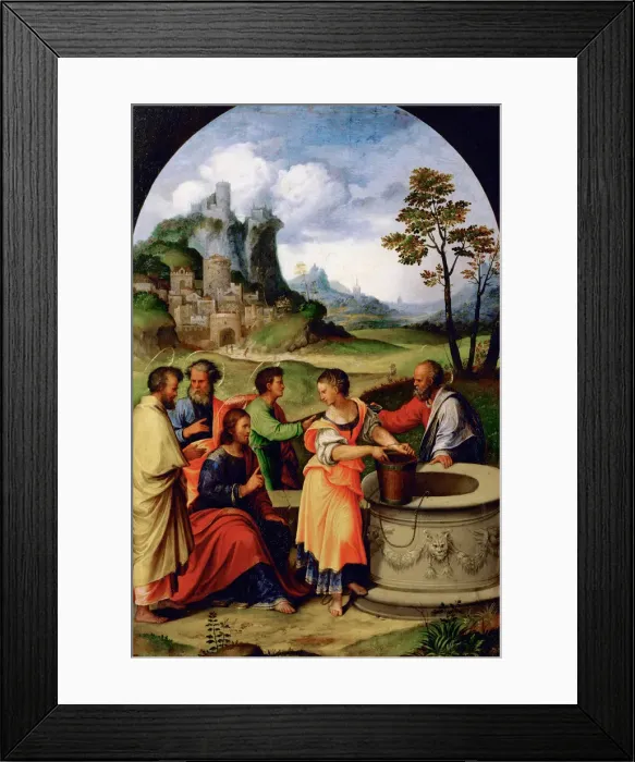 Framed Print : Christ and the Samaritan Woman Framed Print : Christ and the Samaritan Woman