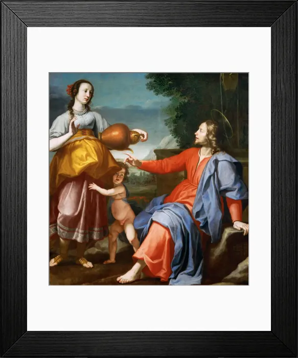 Framed Print : Christ and the Samaritan Woman Framed Print : Christ and the Samaritan Woman