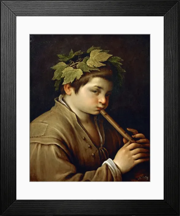 Framed Print : Boy playing the Flute Framed Print : Boy playing the Flute