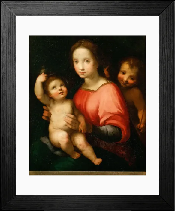 Framed Print : Virgin and child with John the Baptist as a Boy Framed Print : Virgin and child with John the Baptist as a Boy