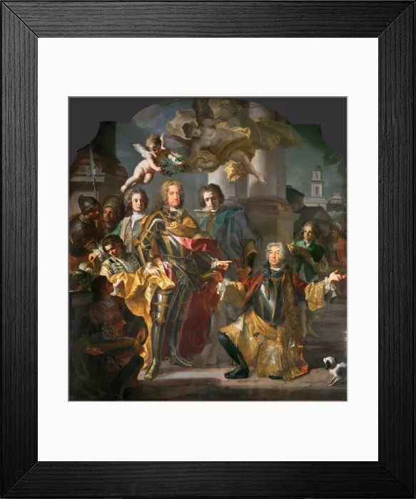 Framed Print : Emperor Charles VI and Count Althann (Althann Giving to Charles the Inventory of the Paintings in th Framed Print : Emperor Charles VI and Count Althann (Althann Giving to Charles the Inventory of the Paintings in th