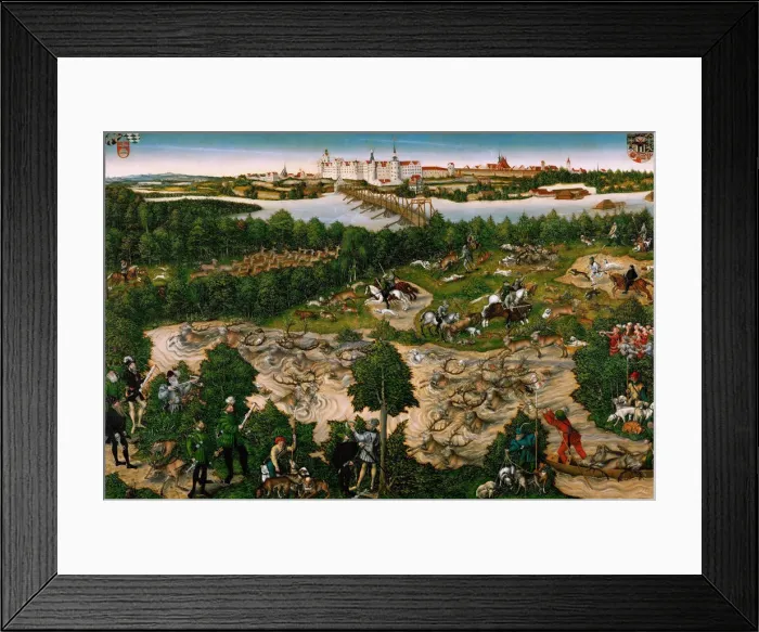 Framed Print : Stag Hunt of the Elector John Frederick Framed Print : Stag Hunt of the Elector John Frederick