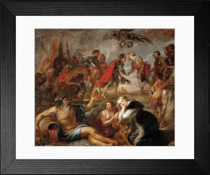 Framed Print : The Meeting of King Ferdinand of Hungary and Cardinal Infante Ferdinand before the Battle of Noerdli
