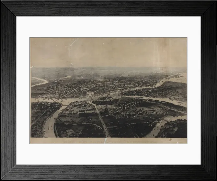 Framed Print : Panorama of St. Petersburg and the surrounding area from the birds eye view Framed Print : Panorama of St. Petersburg and the surrounding area from the birds eye view