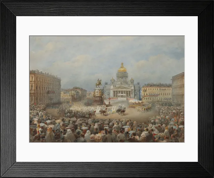 Framed Print : Opening ceremony of the Monument to Nicholas I on the Mariinsky Square Framed Print : Opening ceremony of the Monument to Nicholas I on the Mariinsky Square