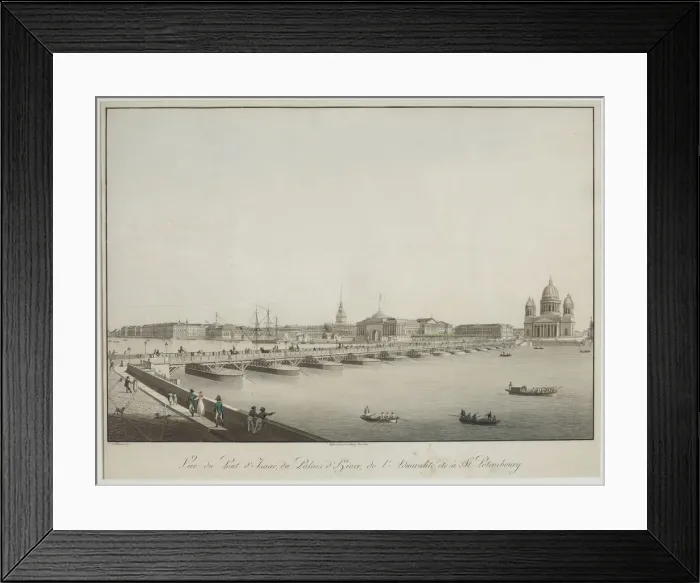 Framed Print : View of the Saint Isaacs Bridge in Petersburg Framed Print : View of the Saint Isaacs Bridge in Petersburg