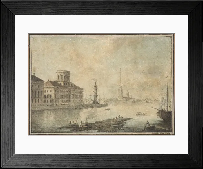 Framed Print : View of the Neva and the Academy of Sciences Framed Print : View of the Neva and the Academy of Sciences