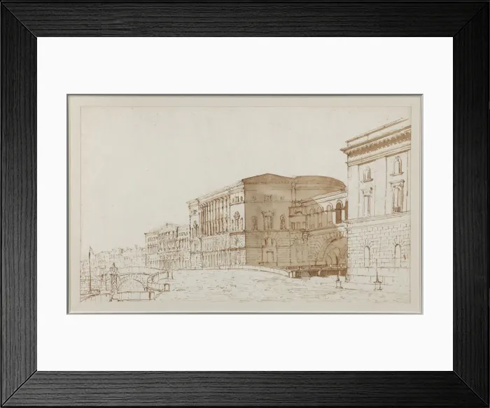 Framed Print : The Hermitage Theatre in Saint Petersburg
