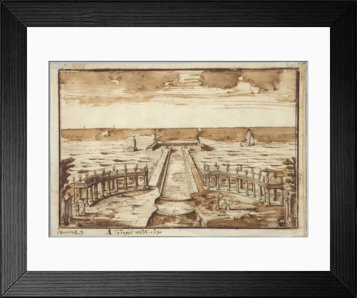 Framed Print : Colonnade Curves Gallery at Gateway in Peterhof. Project Framed Print : Colonnade Curves Gallery at Gateway in Peterhof. Project