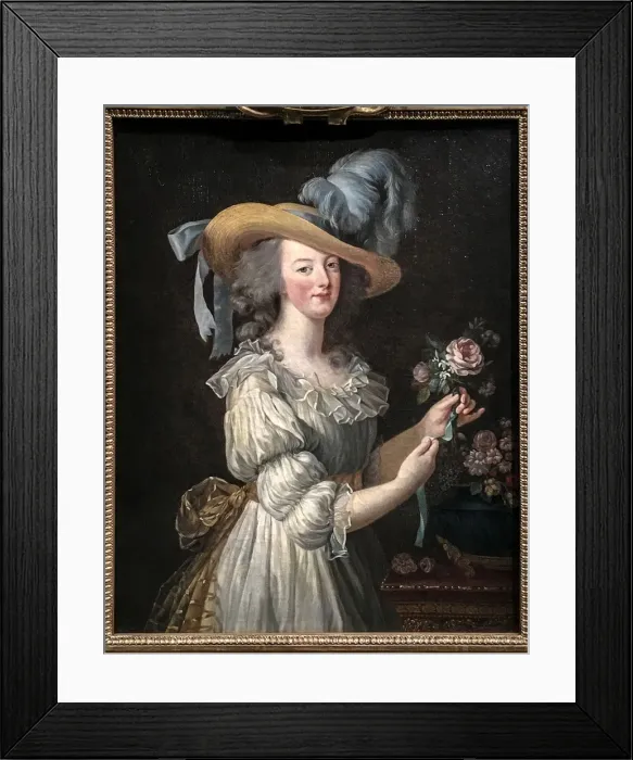 Framed Print : Marie Antoinette in a Muslin dress Framed Print : Marie Antoinette in a Muslin dress