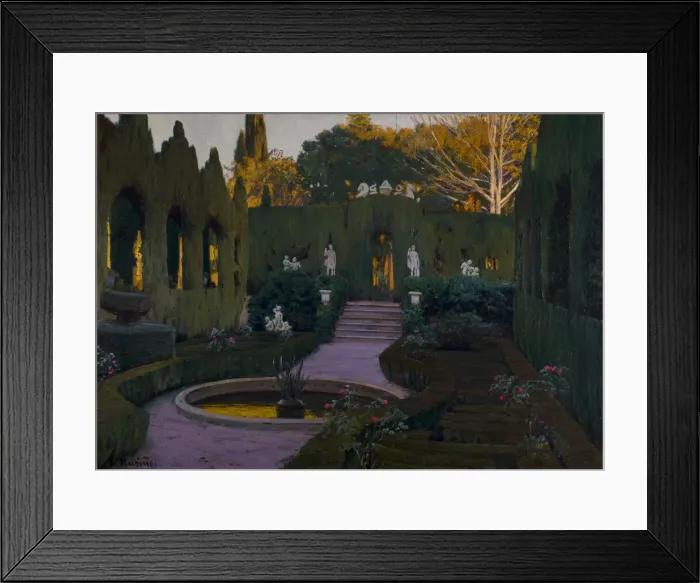 Framed Print : The Monforte gardens (Jardines de Monforte), 1917 Framed Print : The Monforte gardens (Jardines de Monforte), 1917