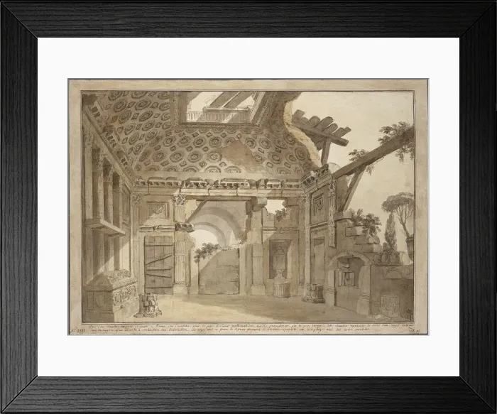 Framed Print : Design for the paintings in the cell of Father Lesueur in the Monastery of Santissima Trinita dei Mo Framed Print : Design for the paintings in the cell of Father Lesueur in the Monastery of Santissima Trinita dei Mo