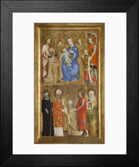 Framed Print : Votive Painting of Archbishop Jan Ocko of Vlasim, before 1371 Framed Print : Votive Painting of Archbishop Jan Ocko of Vlasim, before 1371