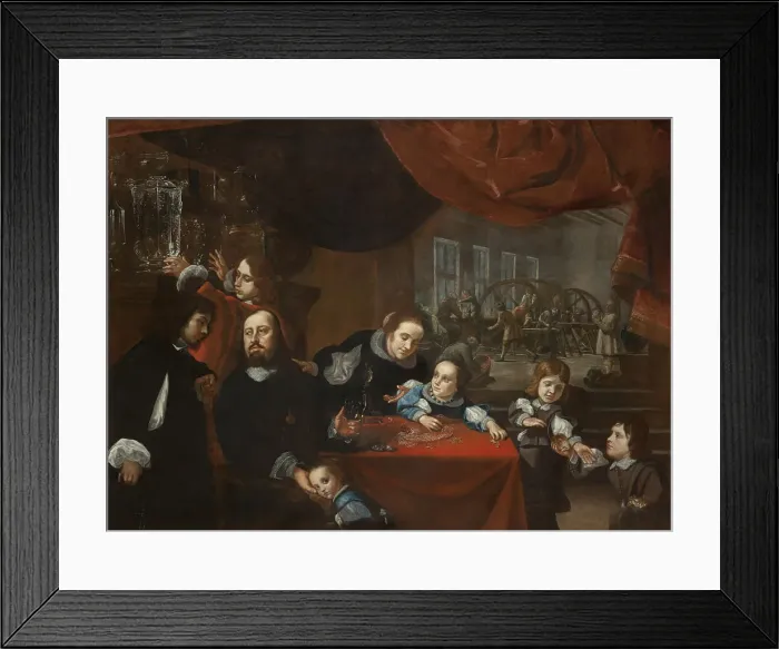 Framed Print : Dionysio Miseroni (1607-1661) and his Family, c. 1653 Framed Print : Dionysio Miseroni (1607-1661) and his Family, c. 1653