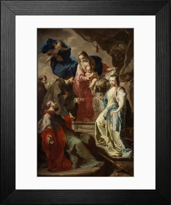 Framed Print : Virgin Mary with Four Saints, ca 1735 Framed Print : Virgin Mary with Four Saints, ca 1735