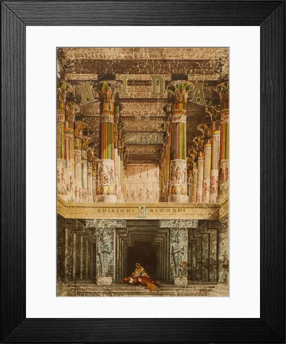 Framed Print : Cover of the vocal score of opera Aida by Giuseppe Verdi, ca 1872 Framed Print : Cover of the vocal score of opera Aida by Giuseppe Verdi, ca 1872