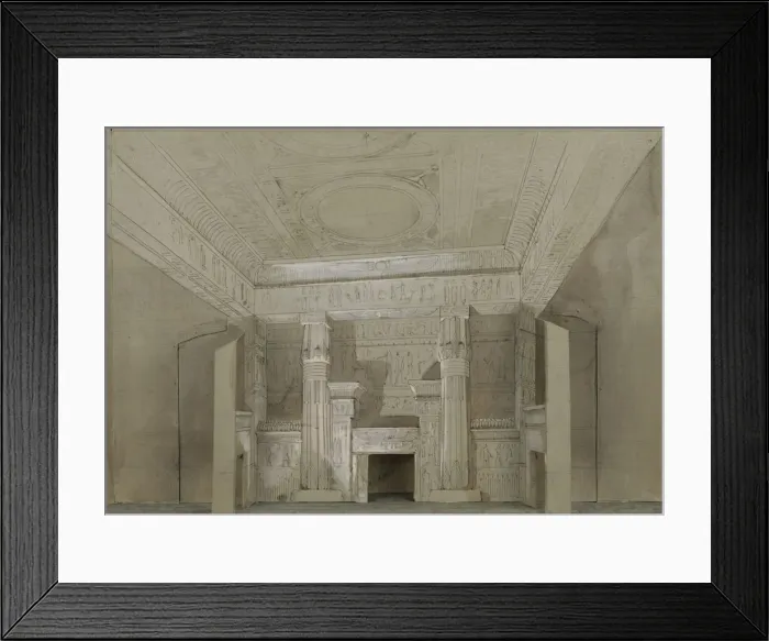 Framed Print : Set design for the Opera Aida by Giuseppe Verdi, Paris, Theatre national de l Opera, 22. 03. 1880, 188 Framed Print : Set design for the Opera Aida by Giuseppe Verdi, Paris, Theatre national de l Opera, 22. 03. 1880, 188