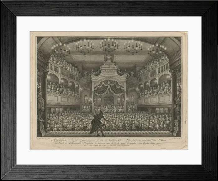 Framed Print : The royal couple at the theater performance in the Amsterdam Schouwburg on June 1, 1768, 1768 Framed Print : The royal couple at the theater performance in the Amsterdam Schouwburg on June 1, 1768, 1768