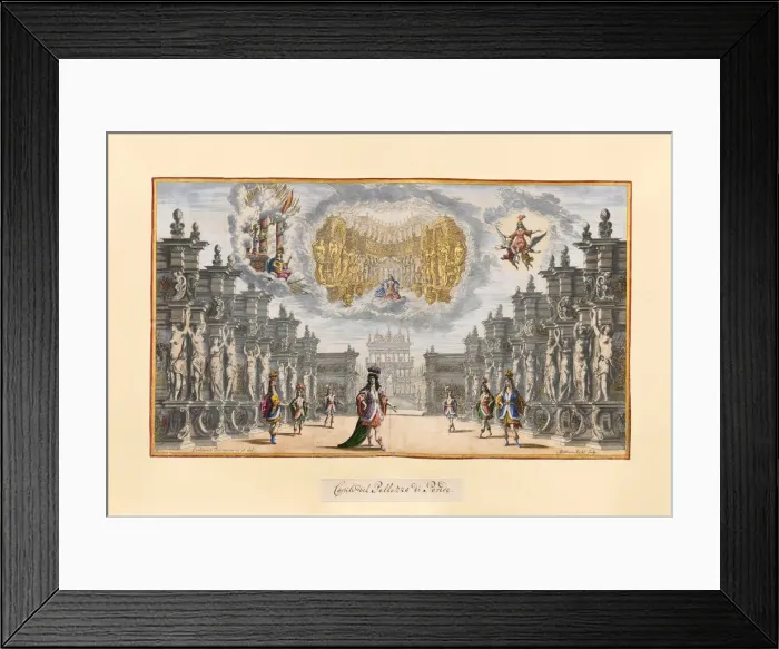 Framed Print : Scene from the opera Il pomo d oro (The Golden Apple) of A. Cesti to the wedding of Leopold I and Ma Framed Print : Scene from the opera Il pomo d oro (The Golden Apple) of A. Cesti to the wedding of Leopold I and Ma