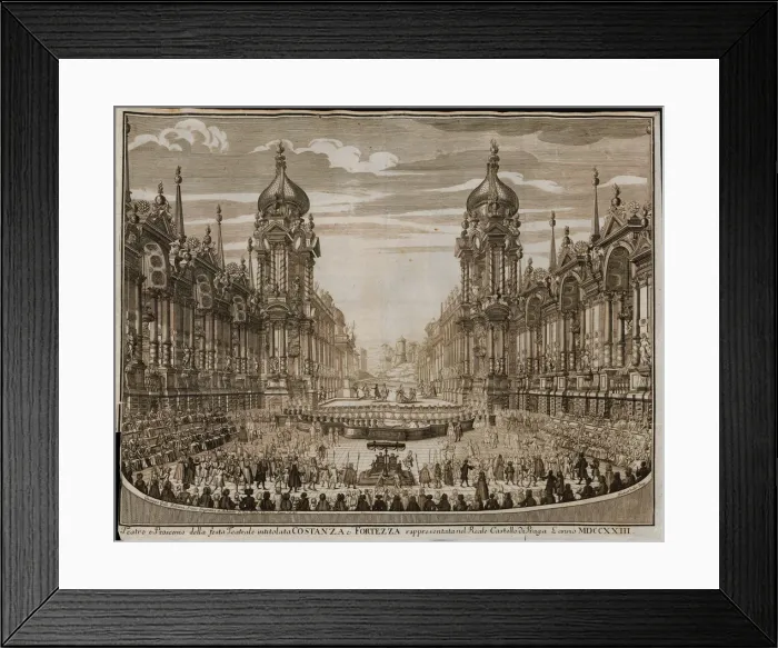 Framed Print : Opera Costanza e fortezza in the Prague Castle on August 28, 1723 to celebrate the coronation of Cha Framed Print : Opera Costanza e fortezza in the Prague Castle on August 28, 1723 to celebrate the coronation of Cha