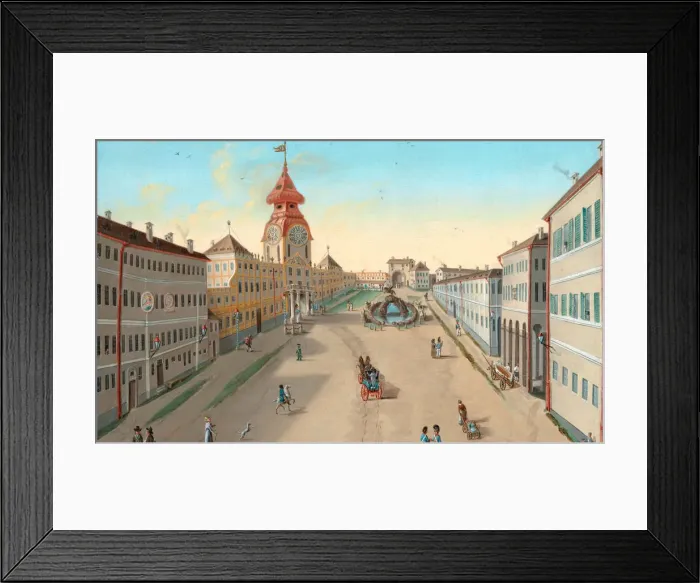 Framed Print : The Mirabell Square in Salzburg (Detail), ca 1810-1815 Framed Print : The Mirabell Square in Salzburg (Detail), ca 1810-1815