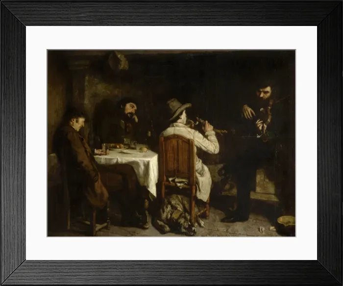 Framed Print : Afternoon in Ornans (Une apres-Dinee a Ornans), 1849 Framed Print : Afternoon in Ornans (Une apres-Dinee a Ornans), 1849