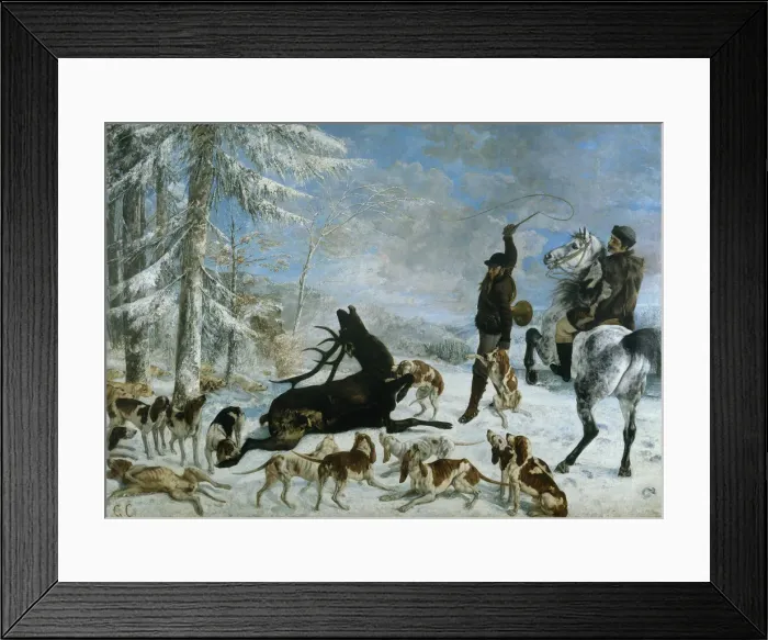 Framed Print : The kill of deer (L Hallali au cerf), ca 1867 Framed Print : The kill of deer (L Hallali au cerf), ca 1867