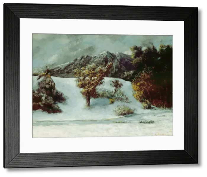 Framed Print : Winter Landscape with the Dents du Midi, 1876 Framed Print : Winter Landscape with the Dents du Midi, 1876