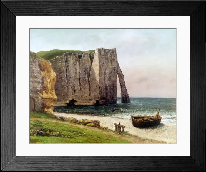 Framed Print : The Cliff at Etretat, 1869 Framed Print : The Cliff at Etretat, 1869