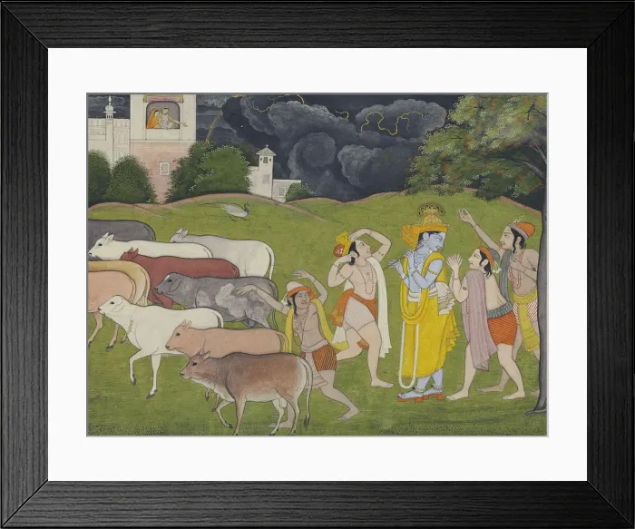Framed Print : Krishna and the Call of the Flute, c. 1790 Framed Print : Krishna and the Call of the Flute, c. 1790